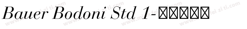 Bauer Bodoni Std 1字体转换